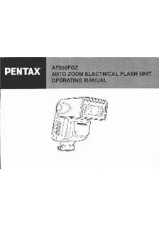 Pentax AF 360 FGZ manual. Camera Instructions.